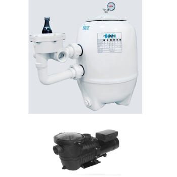 filtr Tebas White Eagle śr.750mm z zaworem 2" z pompą Saturn 19 m3 przy H=8m , 230V