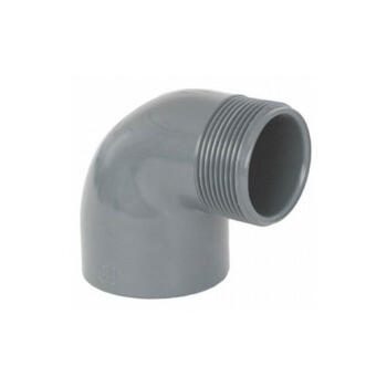 Kolano PCV-U 90° klejone wewnętrznie -gwint zewnętrzny 63mm 2''