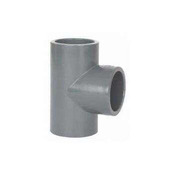 Trójnik PCV-U 90° 50mm klejony wewnętrznie-klejony wewnętrznie