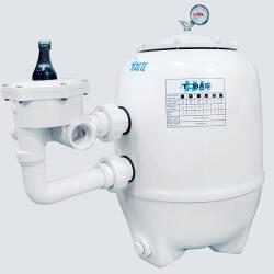 filtr Tebas White Eagle śr.450mm z zaworem 1 1/2" max. przepływ
